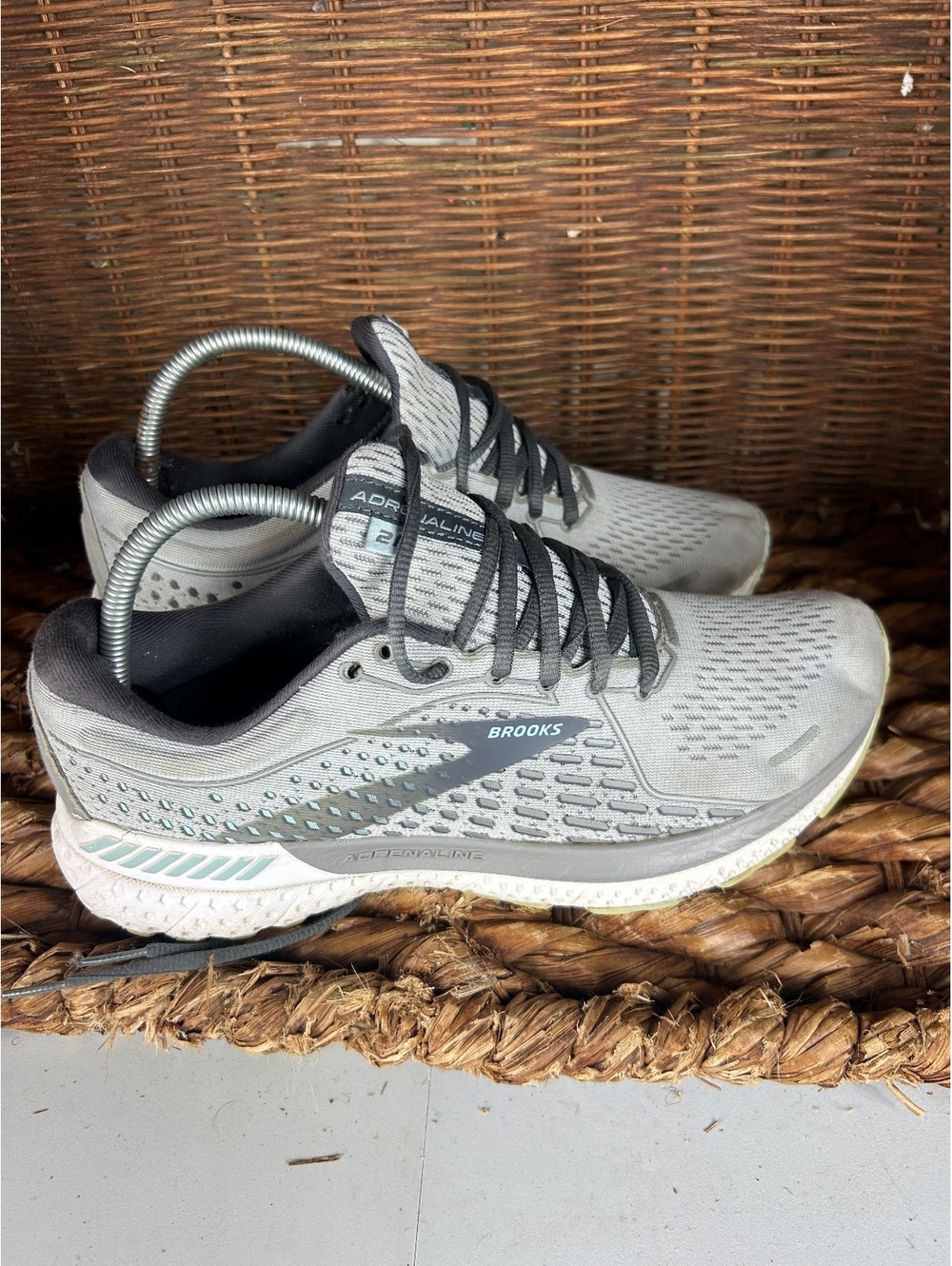 Brooks running shoes light gray